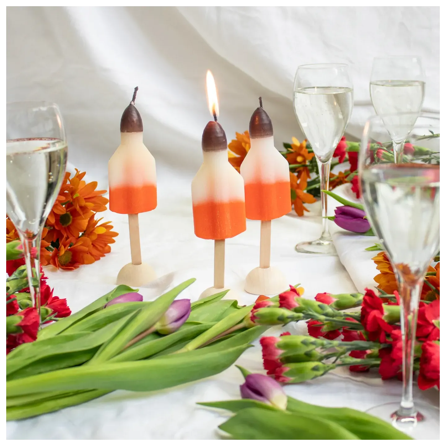 RAKETEN GLACE Kerze mit Ständer